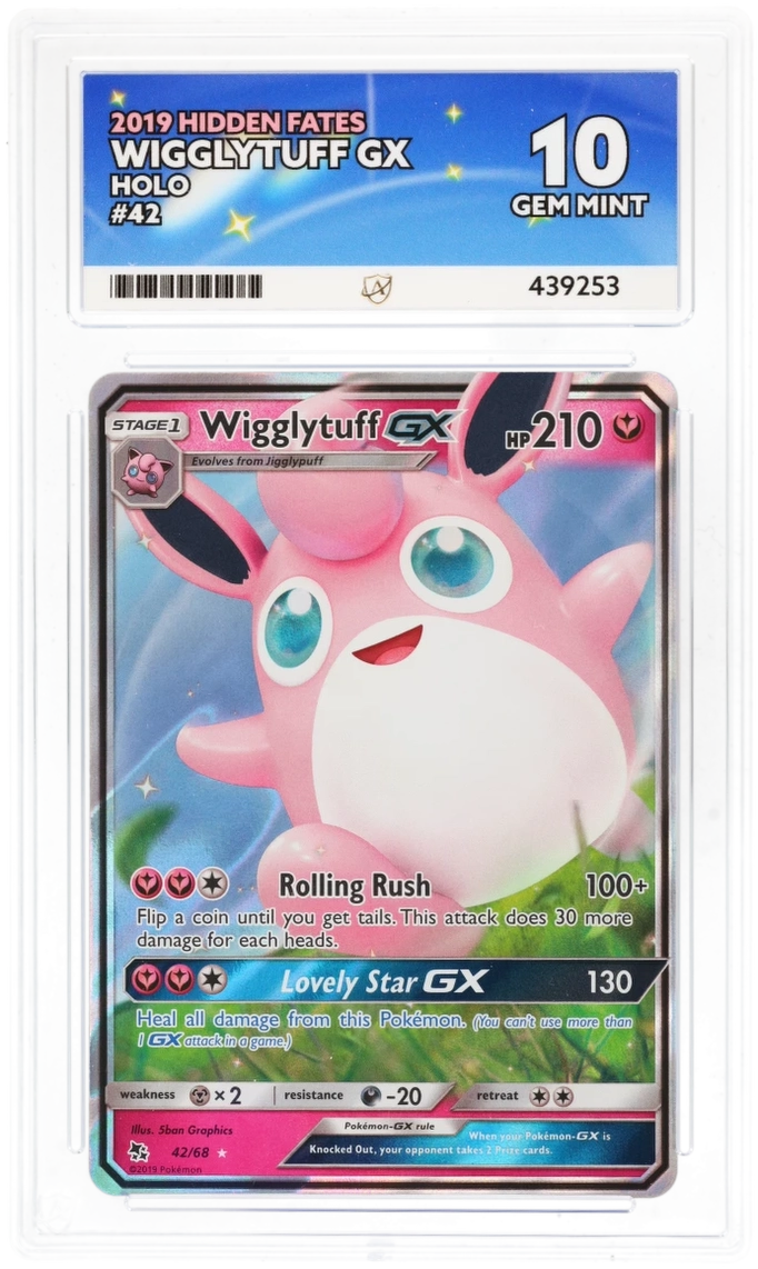 Wigglytuff GX ACE certificate 439253 front