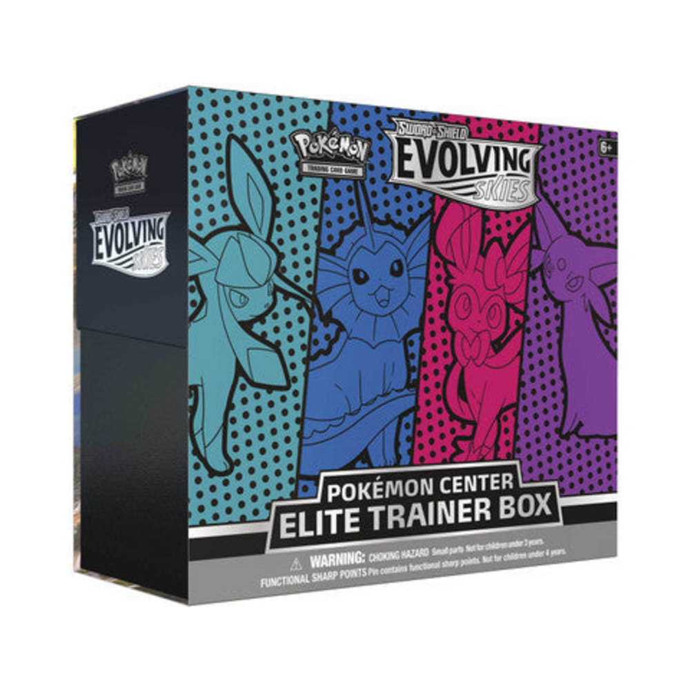 SWSH Evolving Skies Elite Trainer Box - Sylveon, Espeon, Glaceon, Vaporeon POKEMON CENTER
