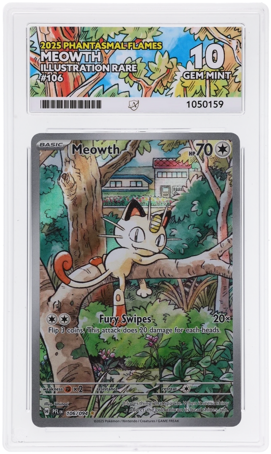 Meowth ACE certificate 1050159 front