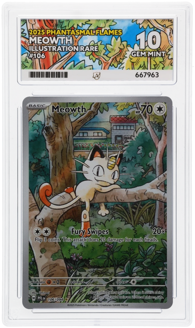 Meowth ACE certificate 667963 front