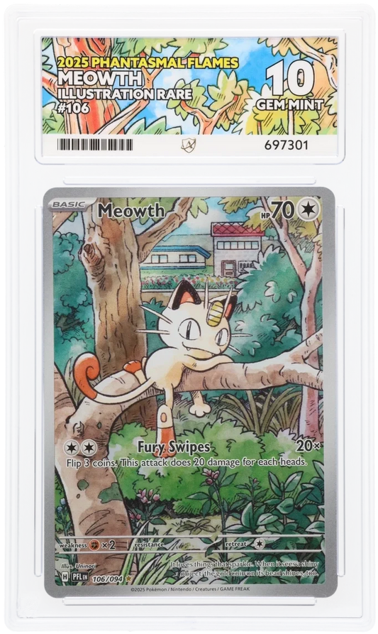 Original ACE Meowth ACE 10 Gem Mint certificate 697301
