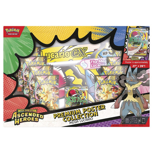 Ascended Heroes Mega Lucario Premium Poster Collection box