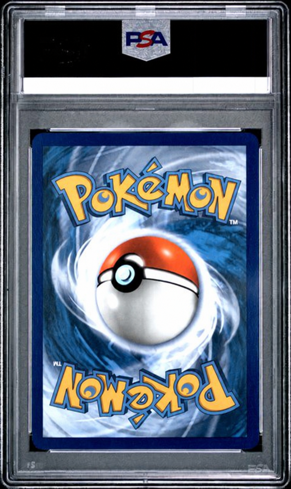 Pikachu SM162 PSA 9 back, representative image with identifiers hidden